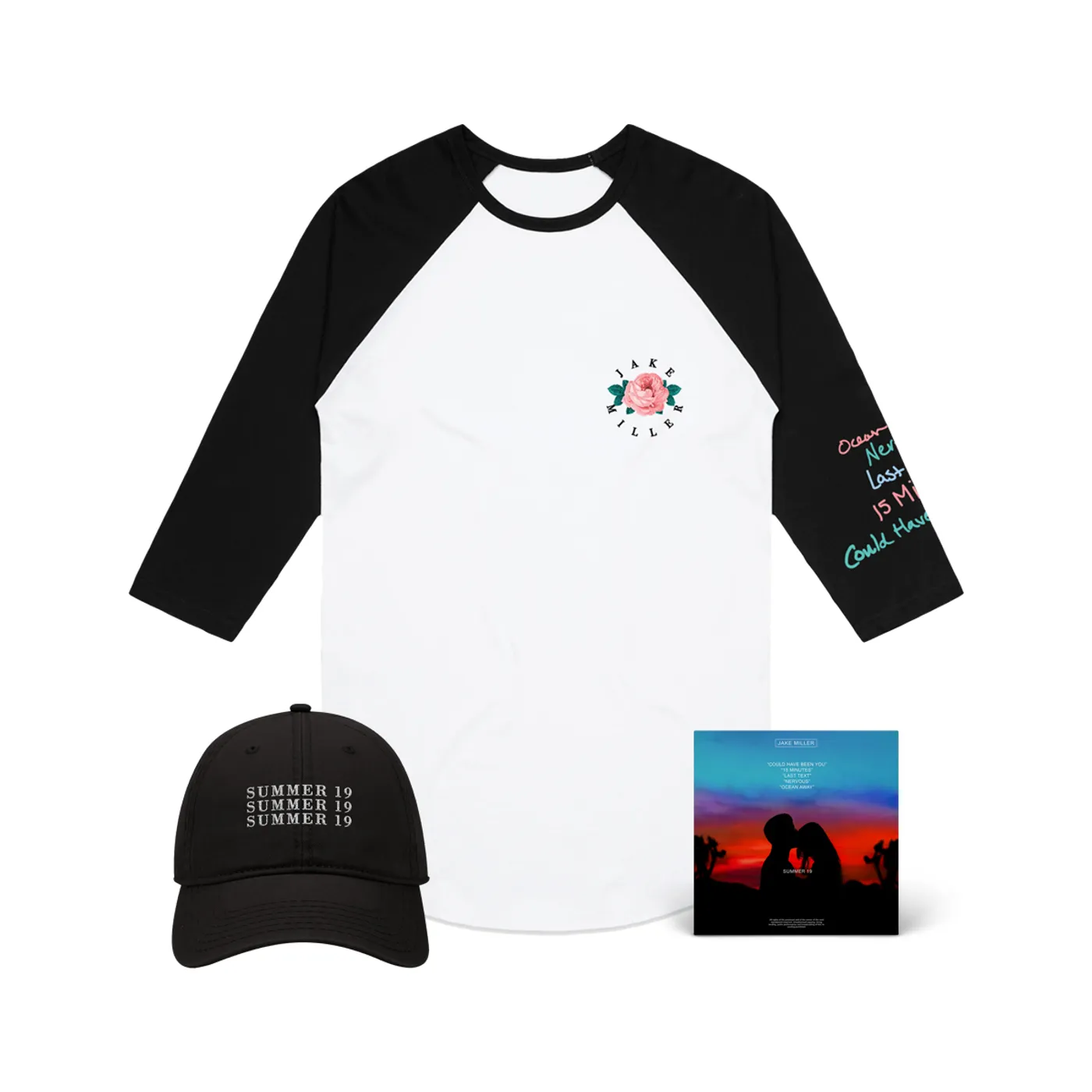 Jake Miller SUMMER 19 RAGLAN + DAD HAT + DIGITAL EP