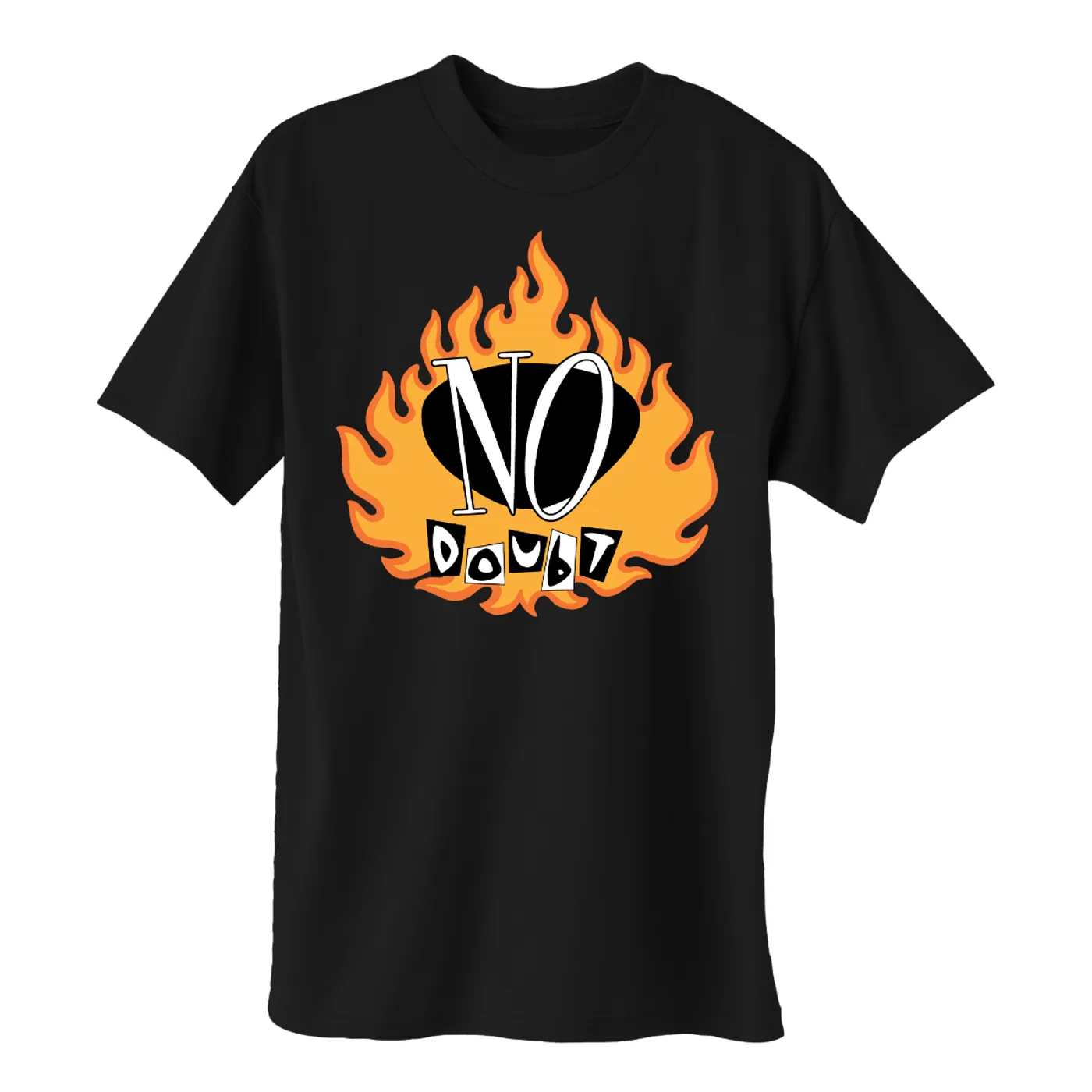 No Doubt Vintage Flame Logo ND Black T-Shirt