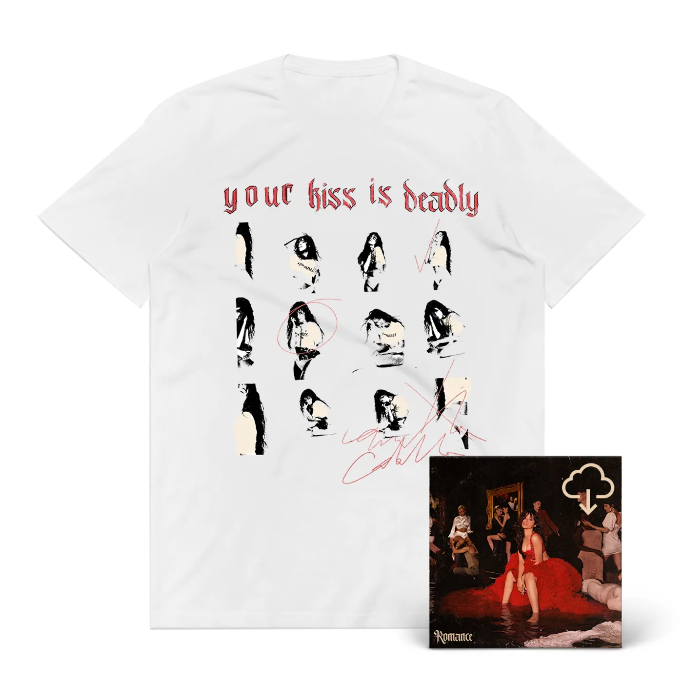 Camila Cabello Your Kiss Is Deadly White Tee + Digital Album Download