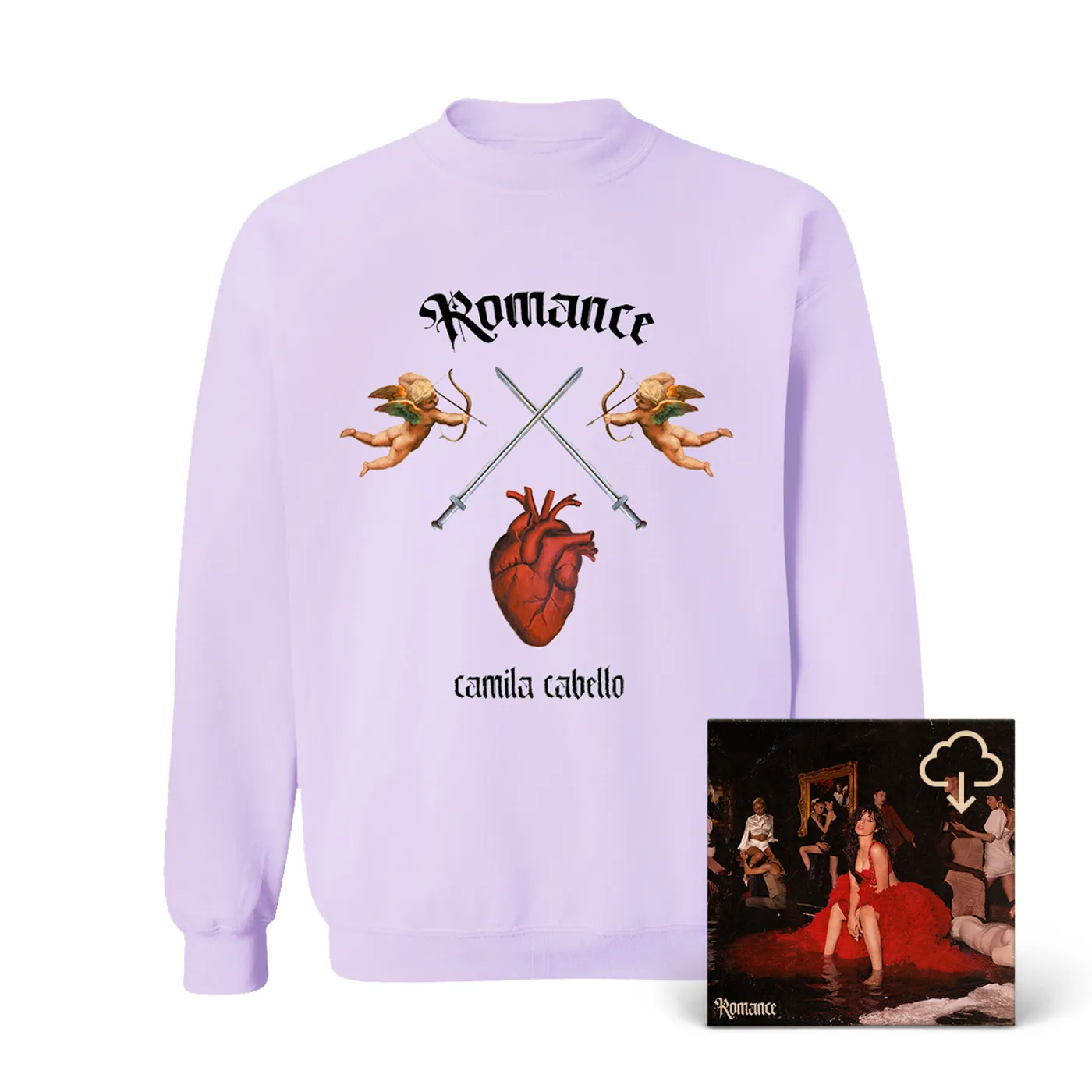 Camila Cabello Romance Lavender Crewneck + Digital Album Download