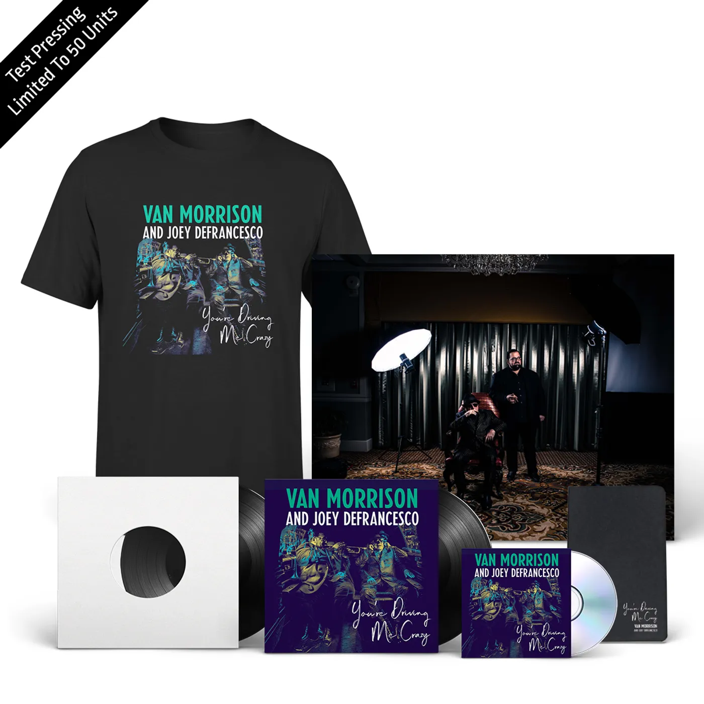 Van Morrison You're Driving Me Crazy Test Pressing + CD + LP + Tee + Litho + Moleskine Journal + Download