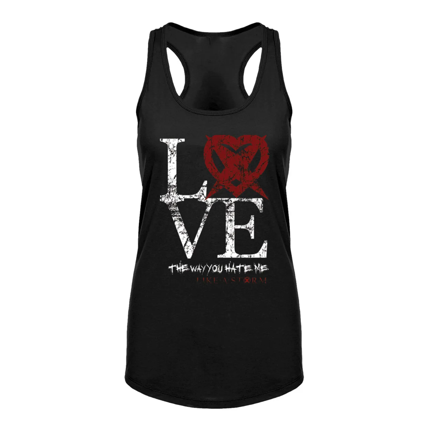 Like a Storm - Ladies Love Black Tank Top