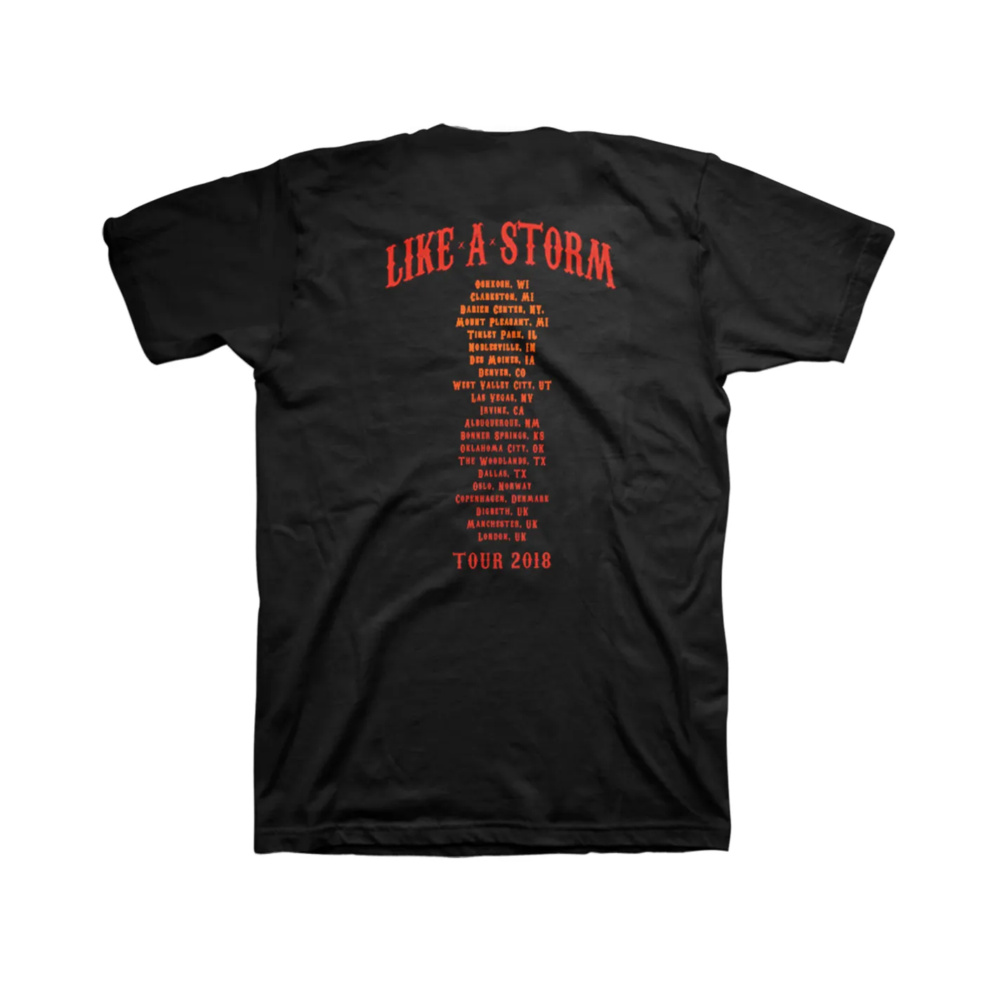 Like A Storm - Devil Tour Black T-shirt