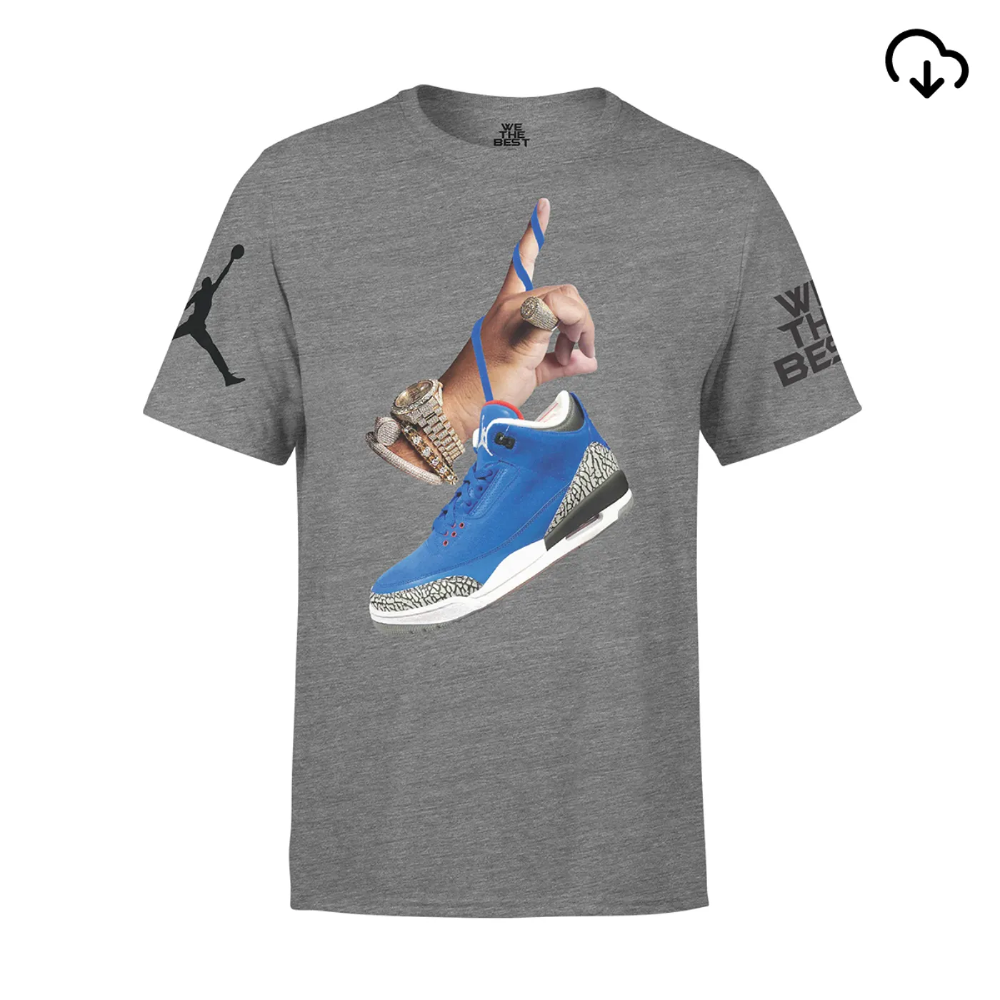 DJ Khaled x Jordan Suede Sneakers T-shirt - Grey