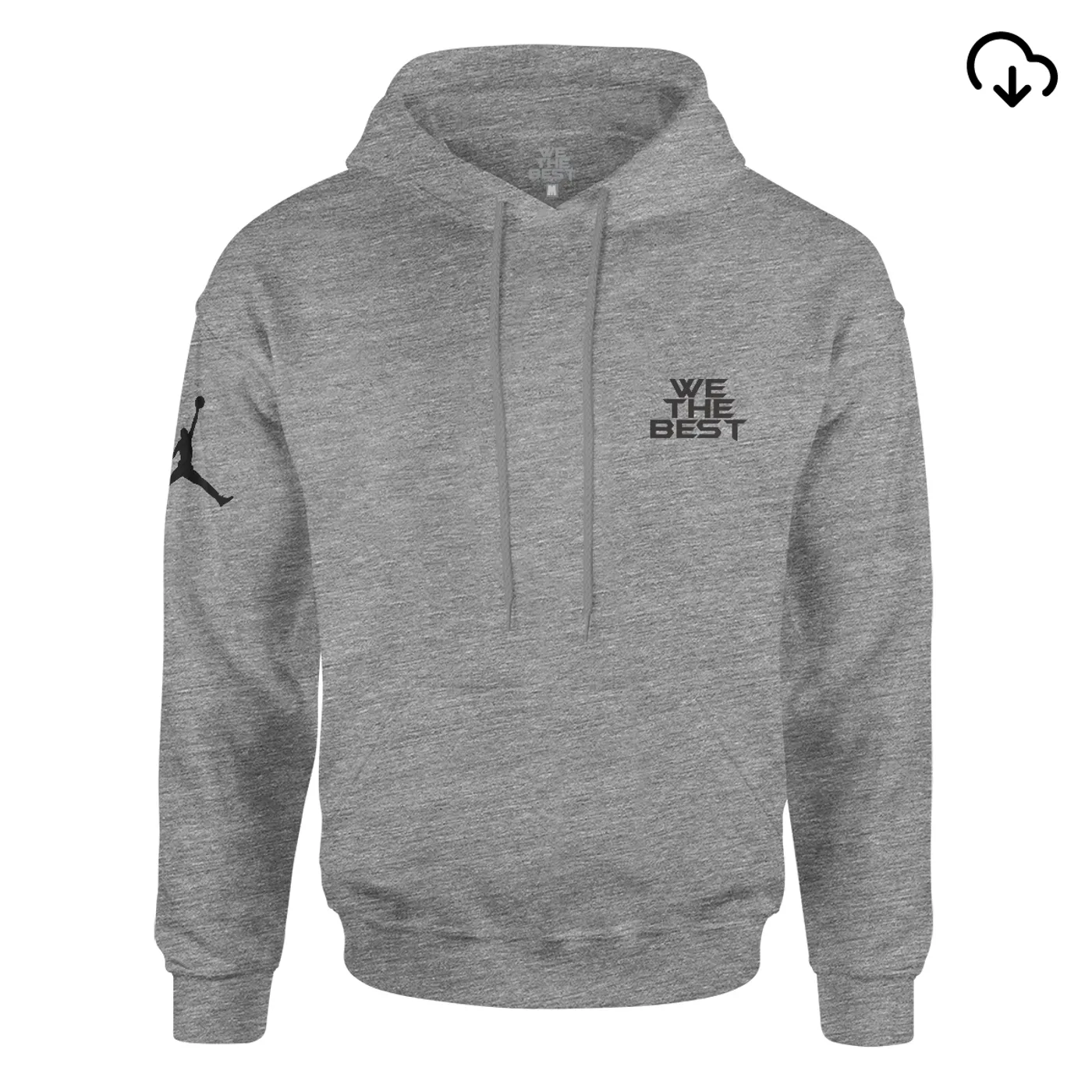 DJ Khaled x Jordan Leather Sneakers Hoodie - Grey