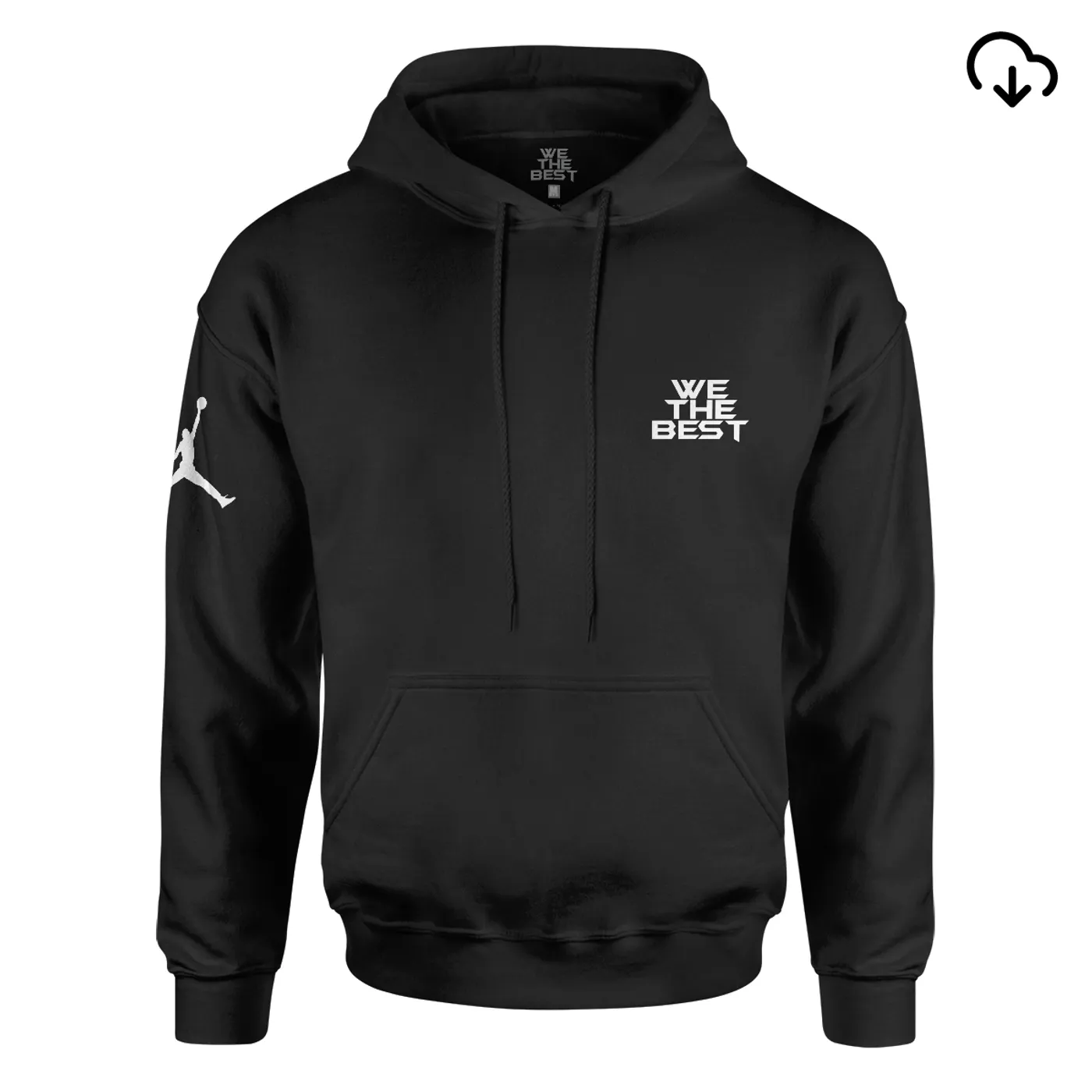 DJ Khaled x Jordan Leather Sneakers Hoodie - Black