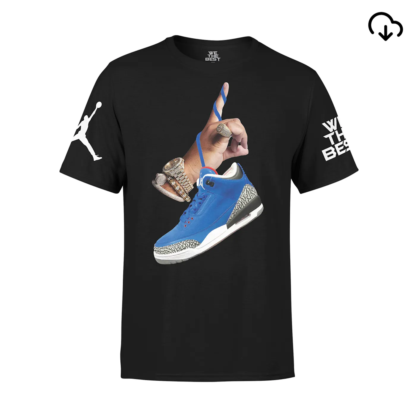 DJ Khaled x Jordan Suede Sneakers T-shirt - Black