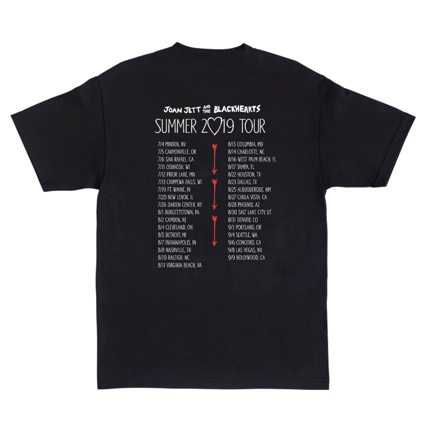 Joan Jett & The Blackhearts Summer 2019 Tour T-Shirt