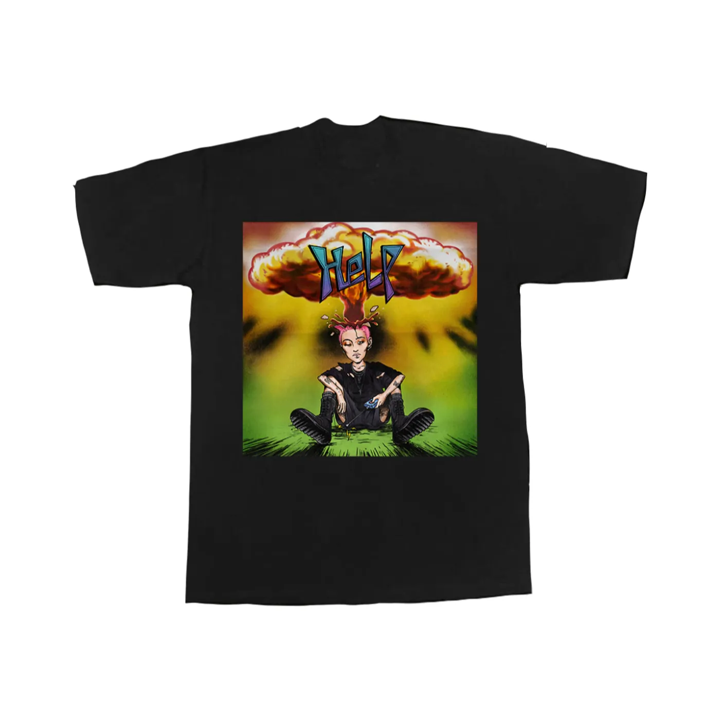 Morgan Saint Help Black Tee