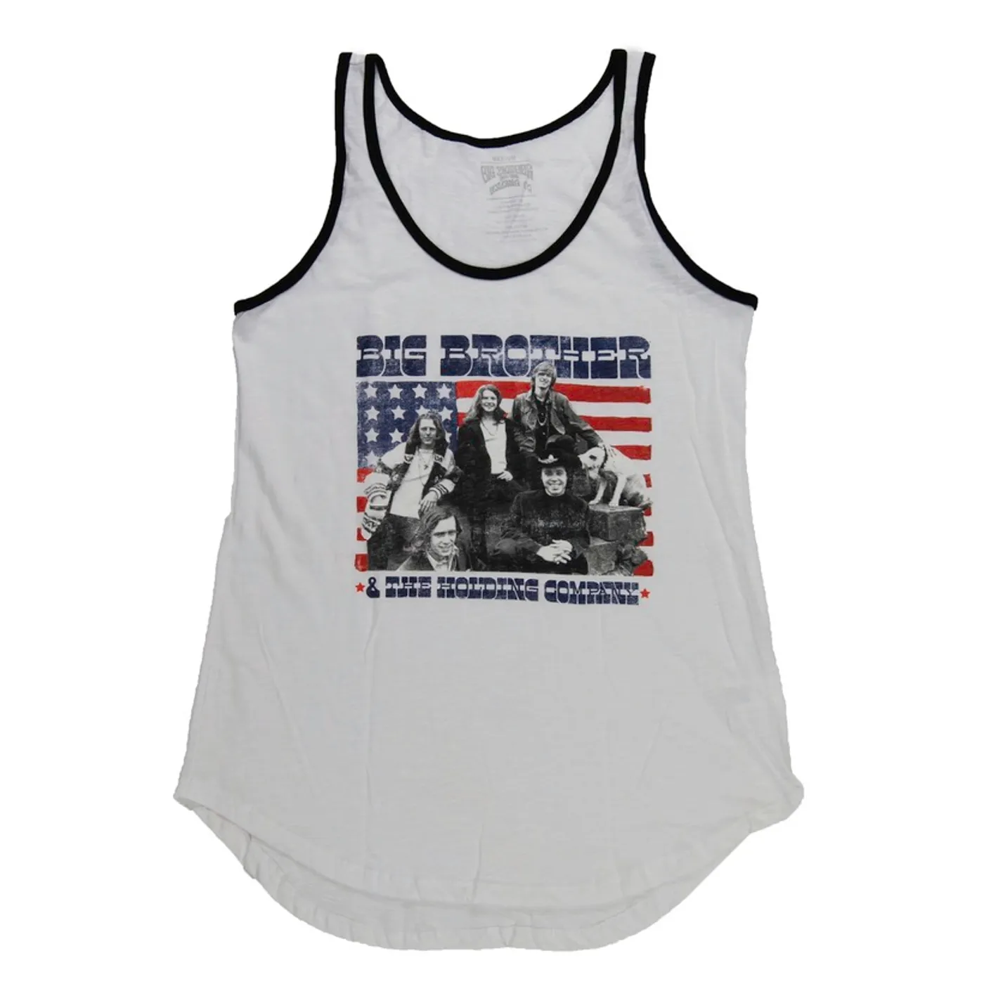 Janis Joplin Ladies Stars & Stripes Ringer Tank