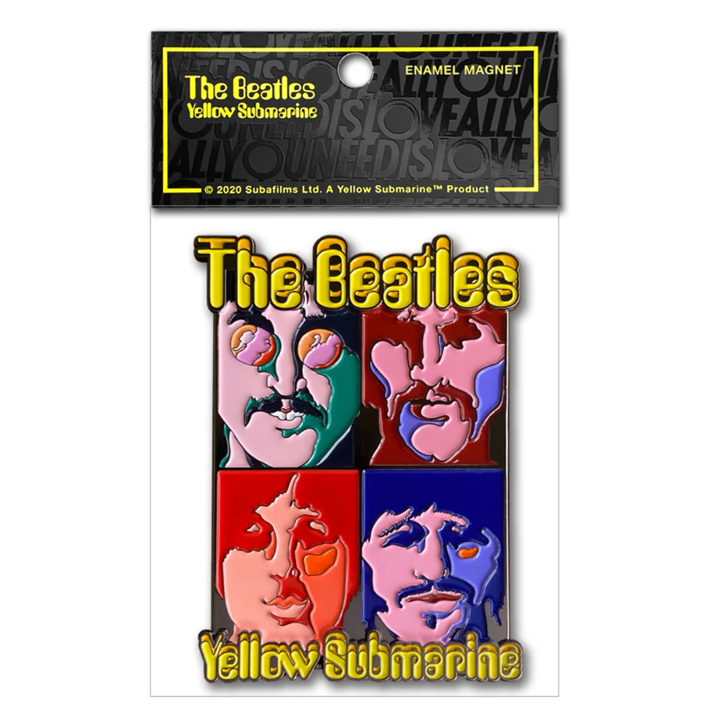 The Beatles Sea Of Science Portraits & Text 3D Enamel Magnet