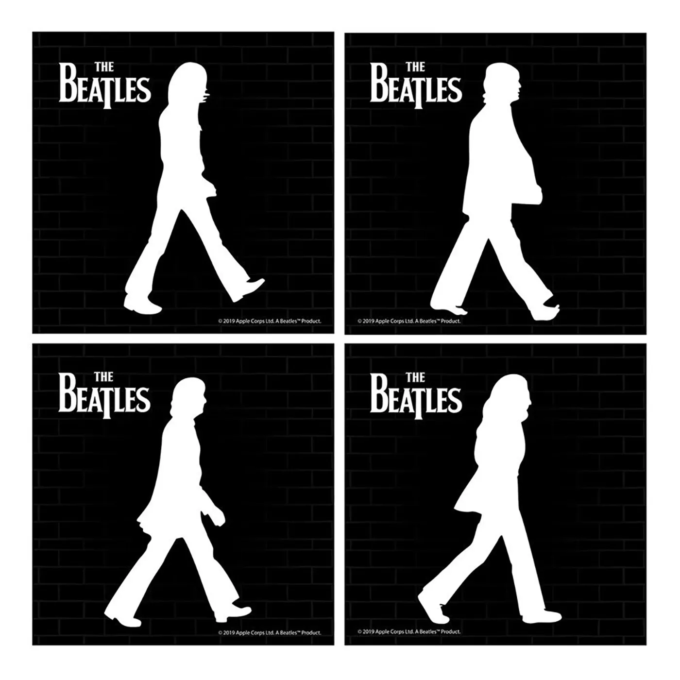 The Beatles Abbey Road Silhouettes 4 pc. Coaster Set