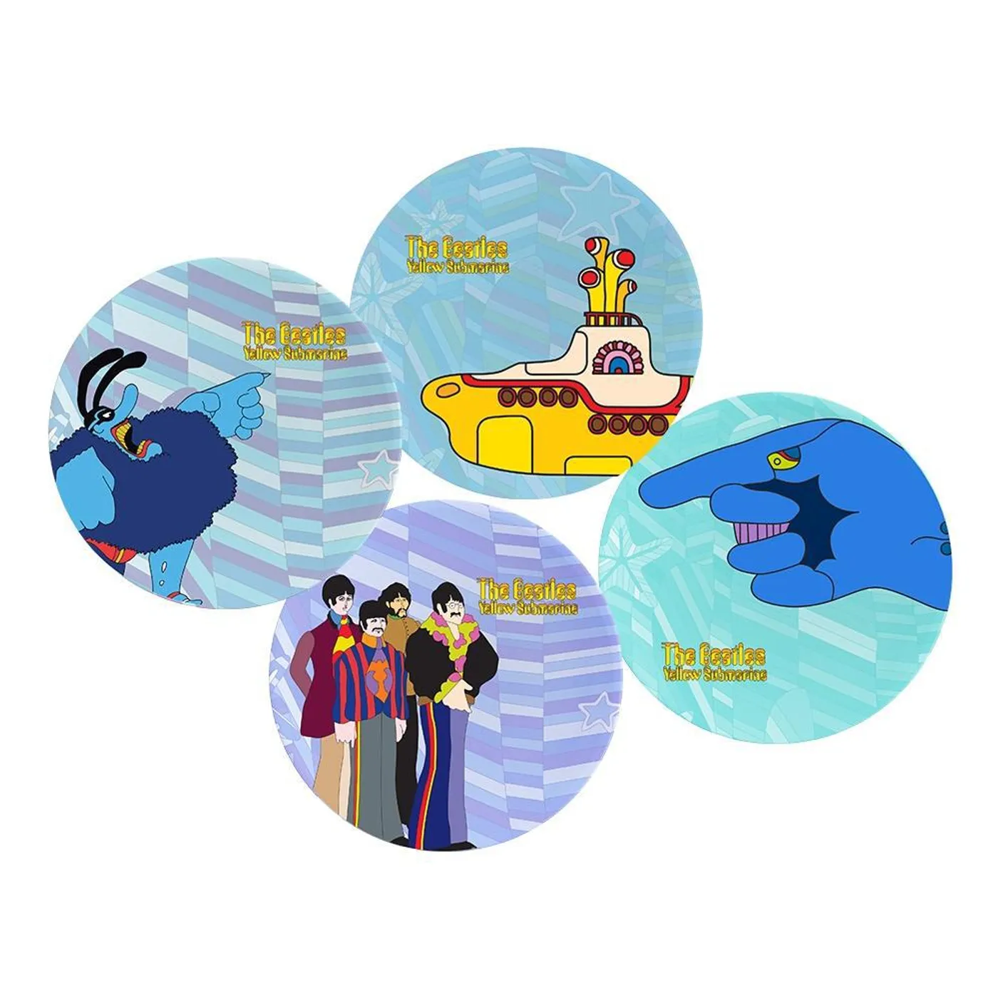 The Beatles Yellow Submarine 4 pc. 10 in. Dinner Plate Set