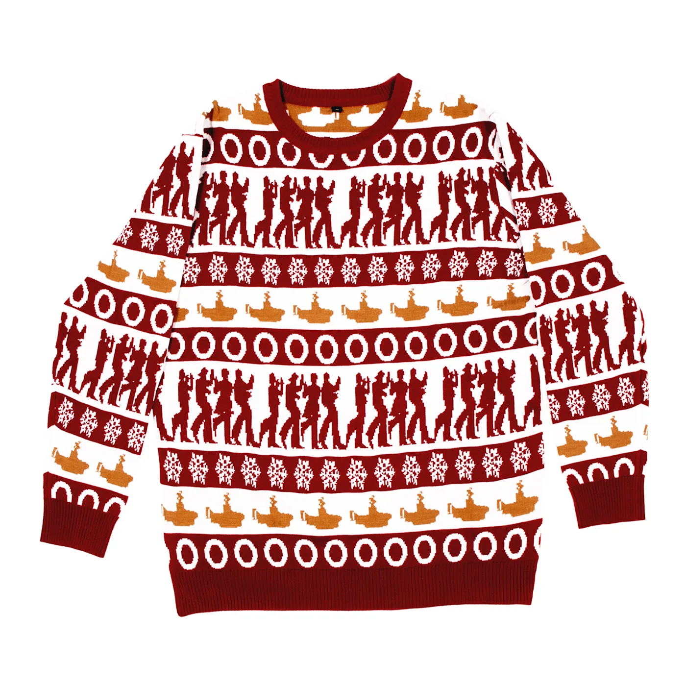 The Beatles Yellow Submarine Holiday Jacquard Knit Sweater