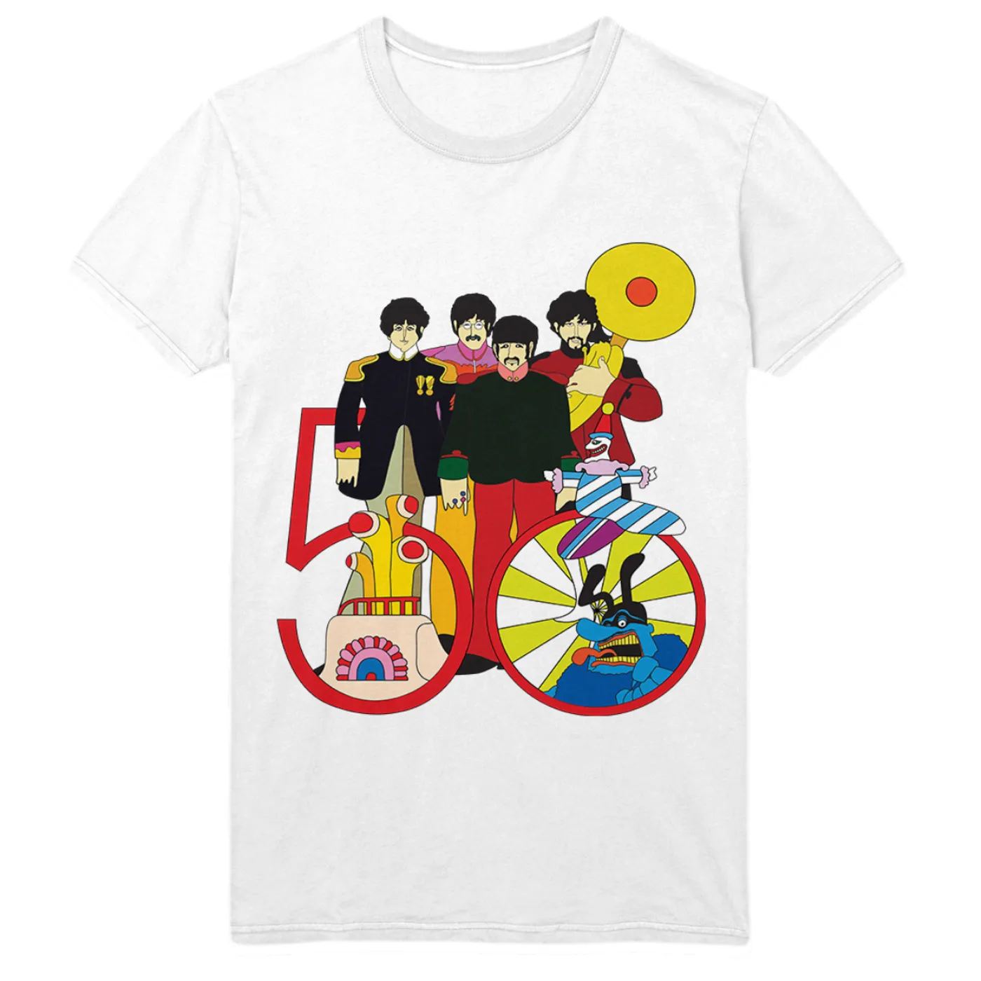 The Beatles Yellow Submarine 50th Anniversary White T-Shirt