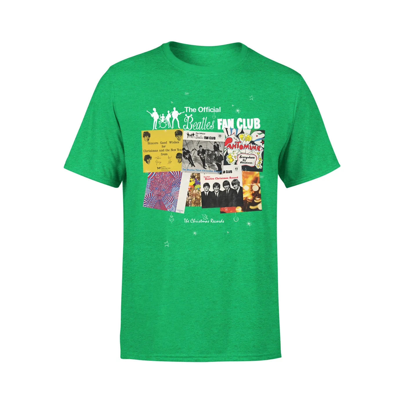 The Beatles Christmas Singles Green Kids T-Shirt