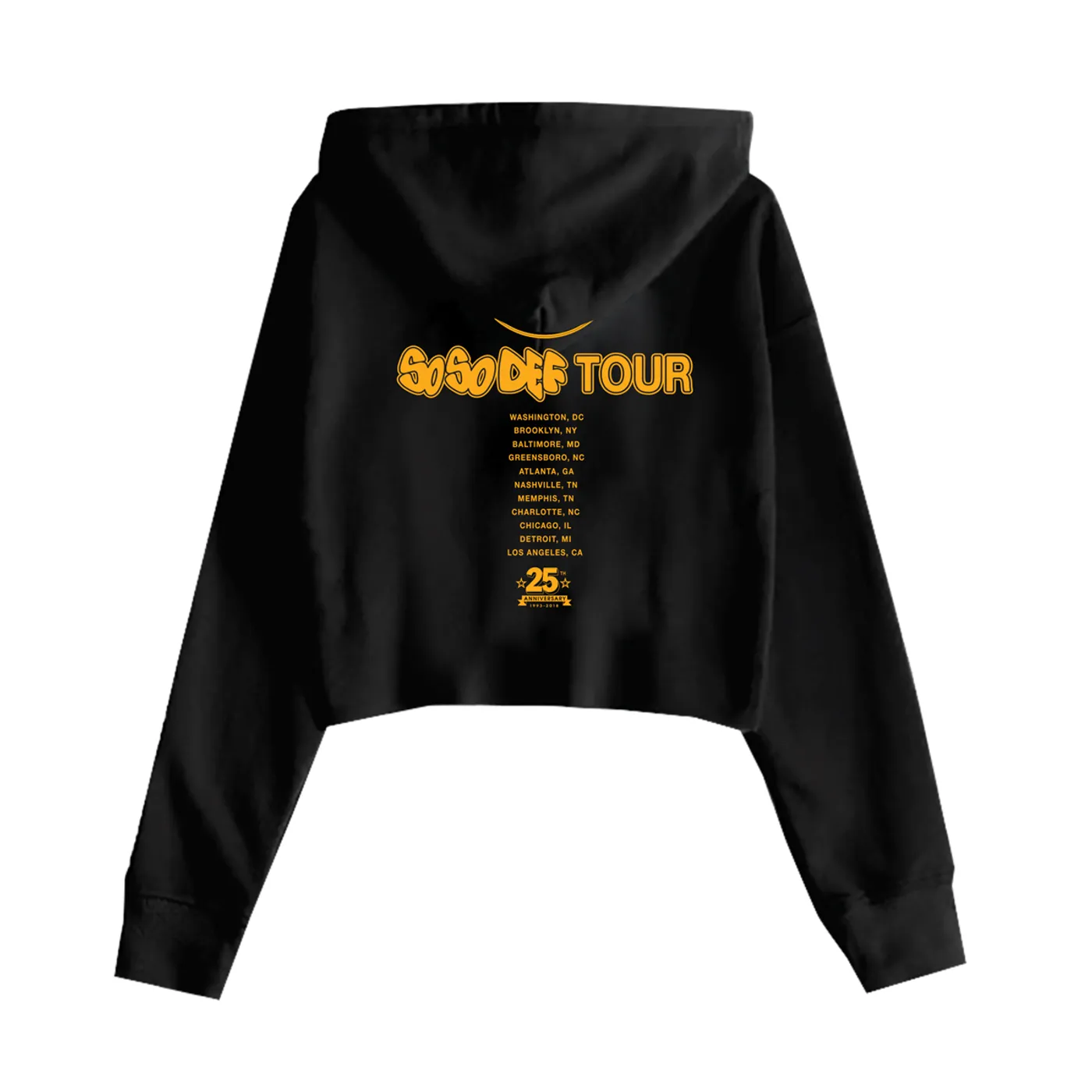 So So Def - Women's Black Tour Crop Hoodie