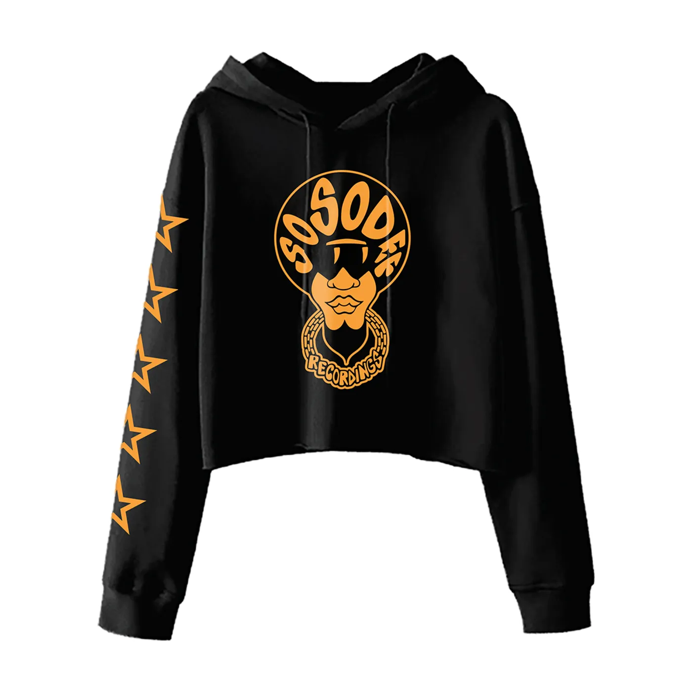 So So Def - Women's Black Tour Crop Hoodie