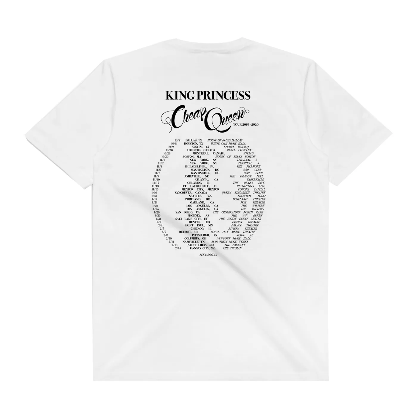 King Princess Cheap Queen Tour Tee