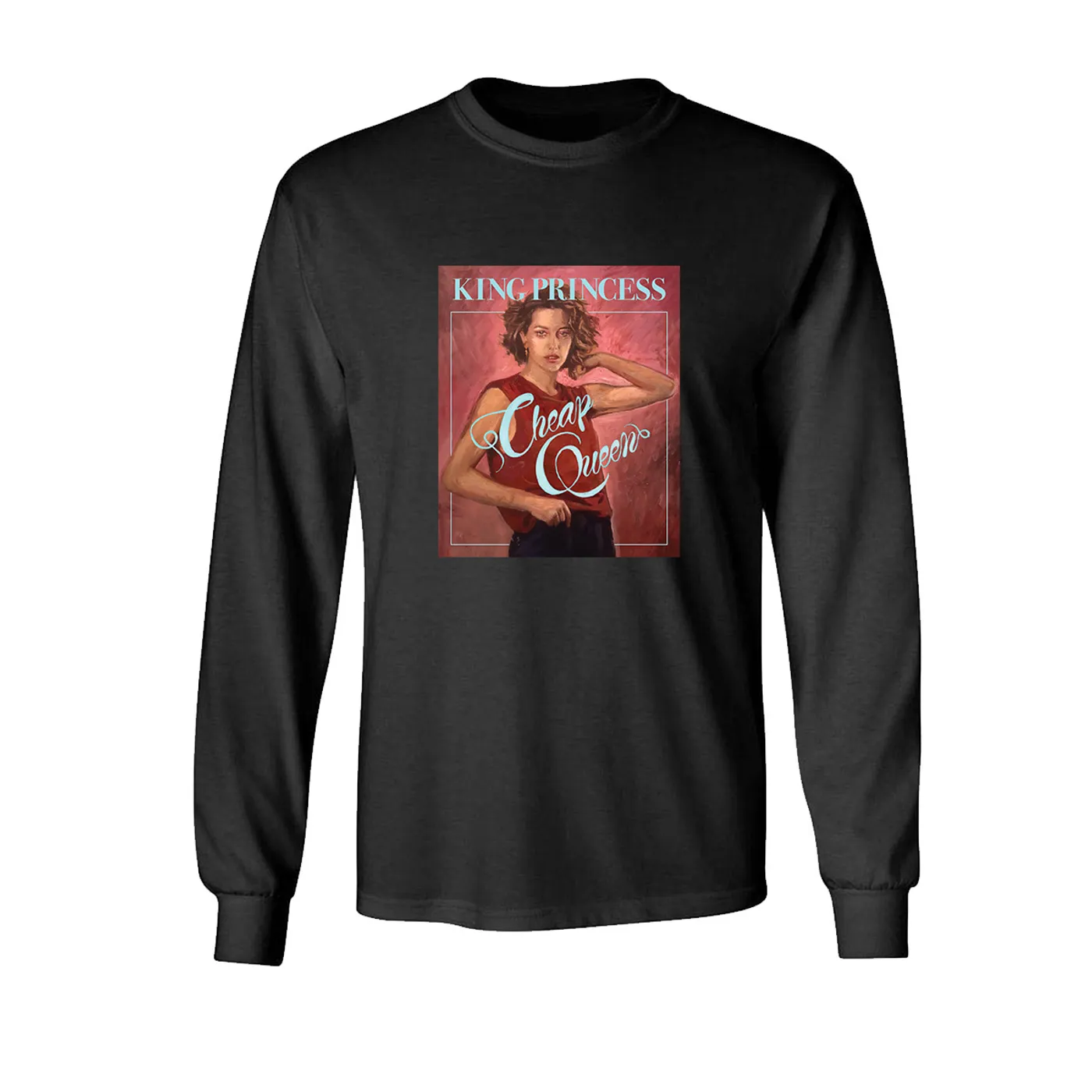 King Princess Red Oil Painting Long Sleeve Tee