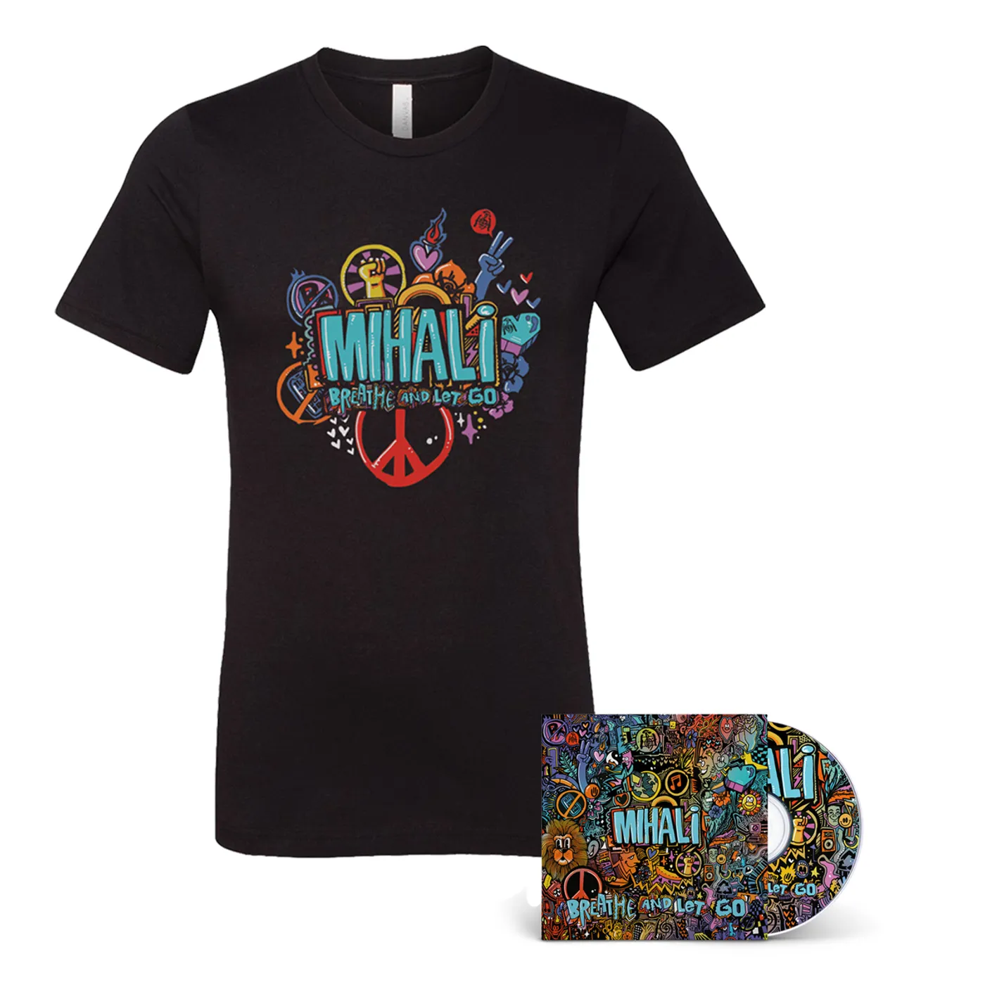 Mihali Breathe and Let Go T-shirt + CD Bundle