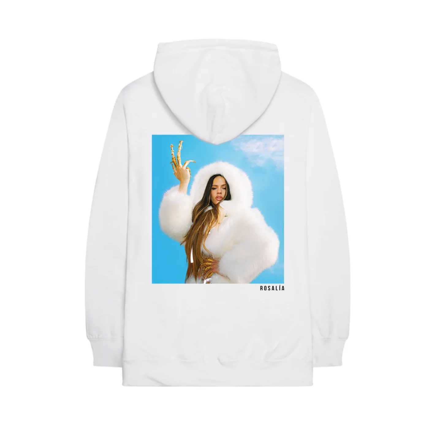 ROSALÍA White Photo Hoodie