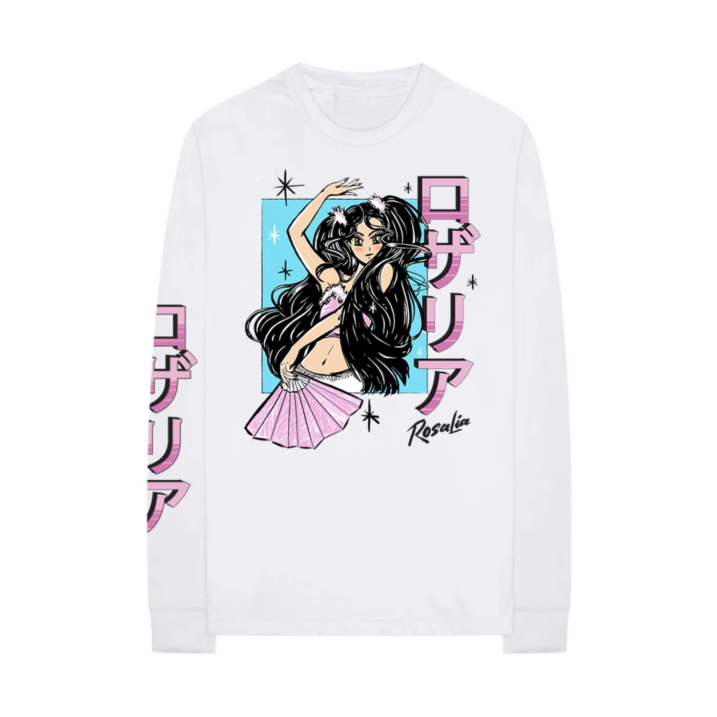 ROSALÍA Character White Long Sleeve Tee