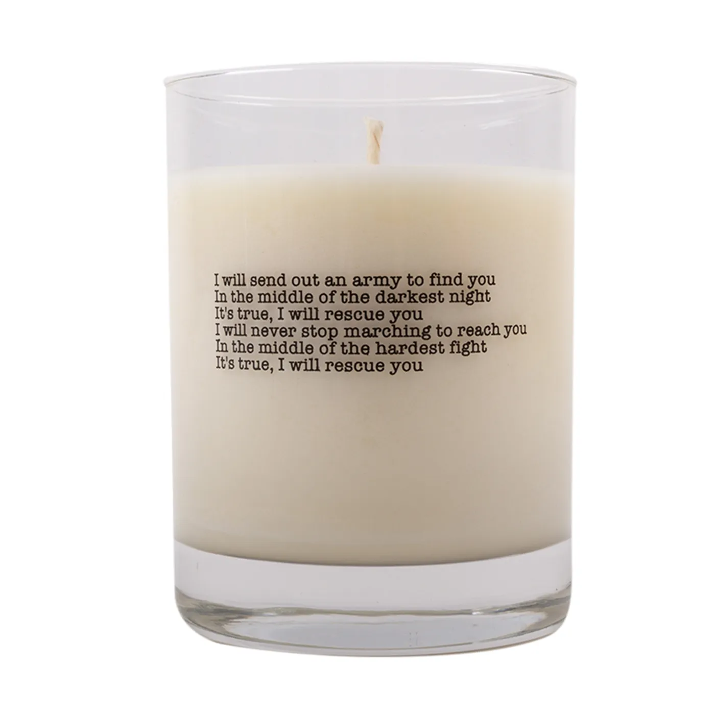 Lauren Daigle Rescue Lyric Candle