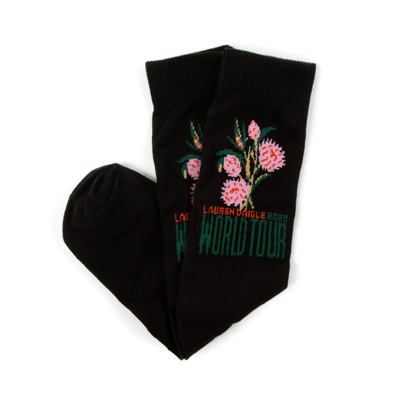 Lauren Daigle Black World Tour Socks