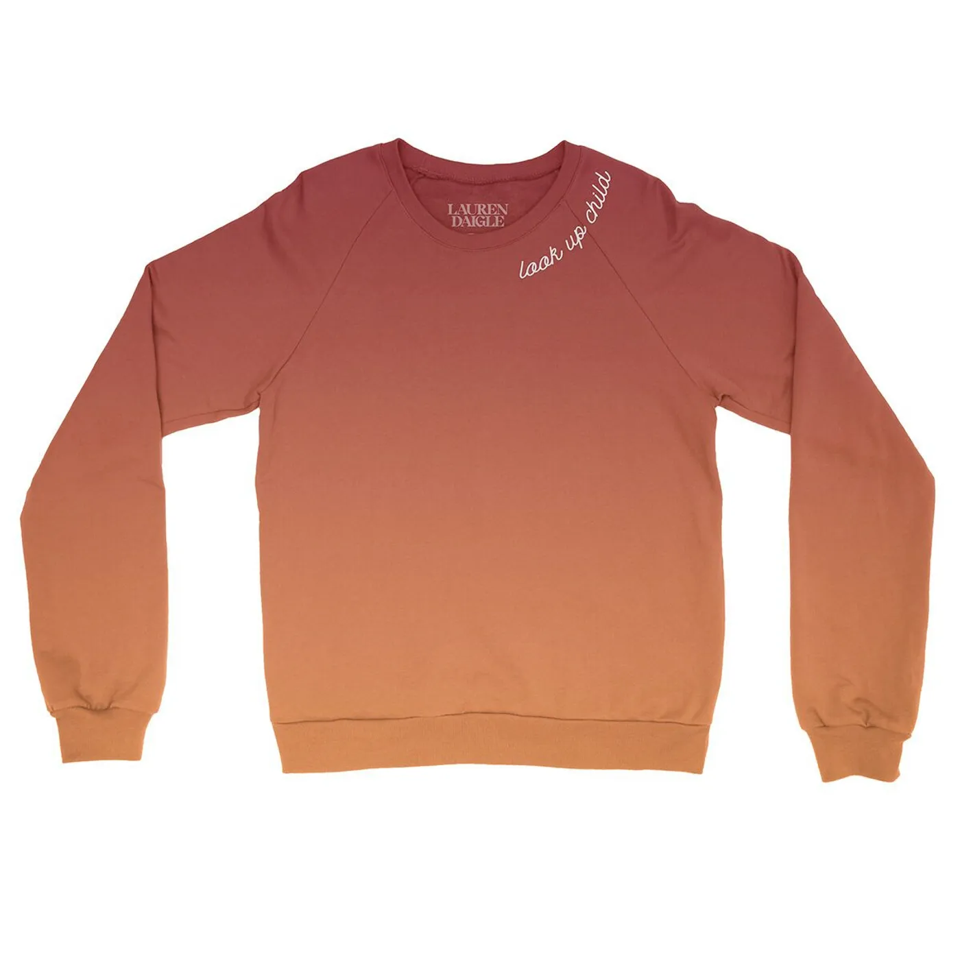 Lauren Daigle Look Up Child Ombre Crewneck
