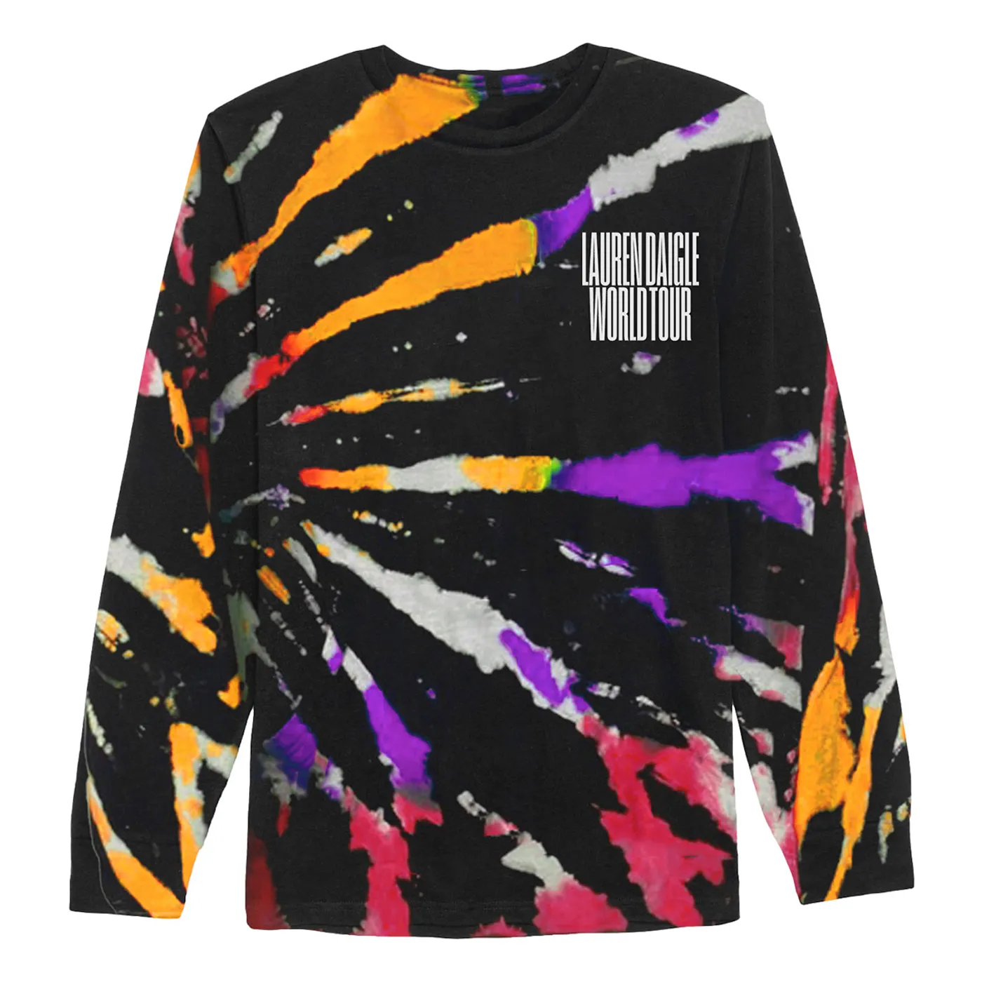 Lauren Daigle World Tour Black Tie Dye Long Sleeve T-shirt