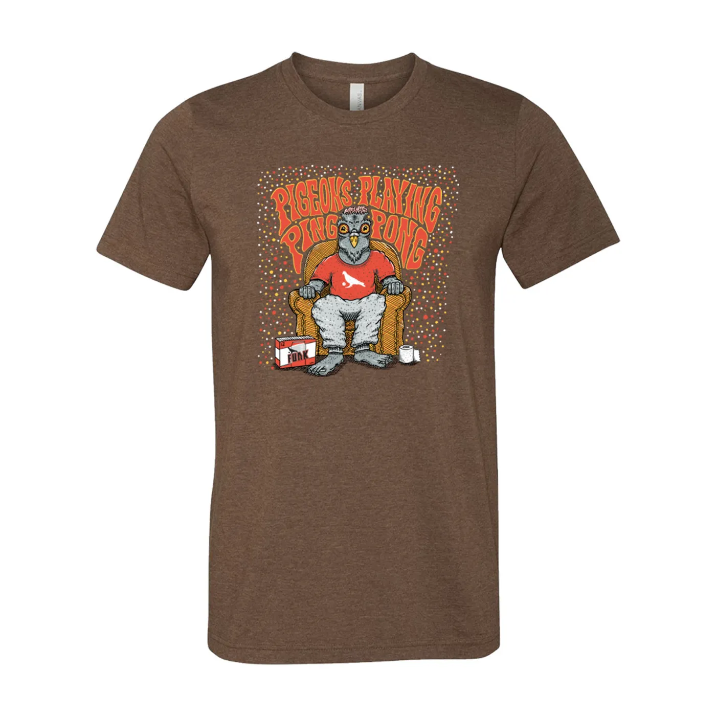 Pigeons Playing Ping Pong Live From Out There Couch Tour T-shirt