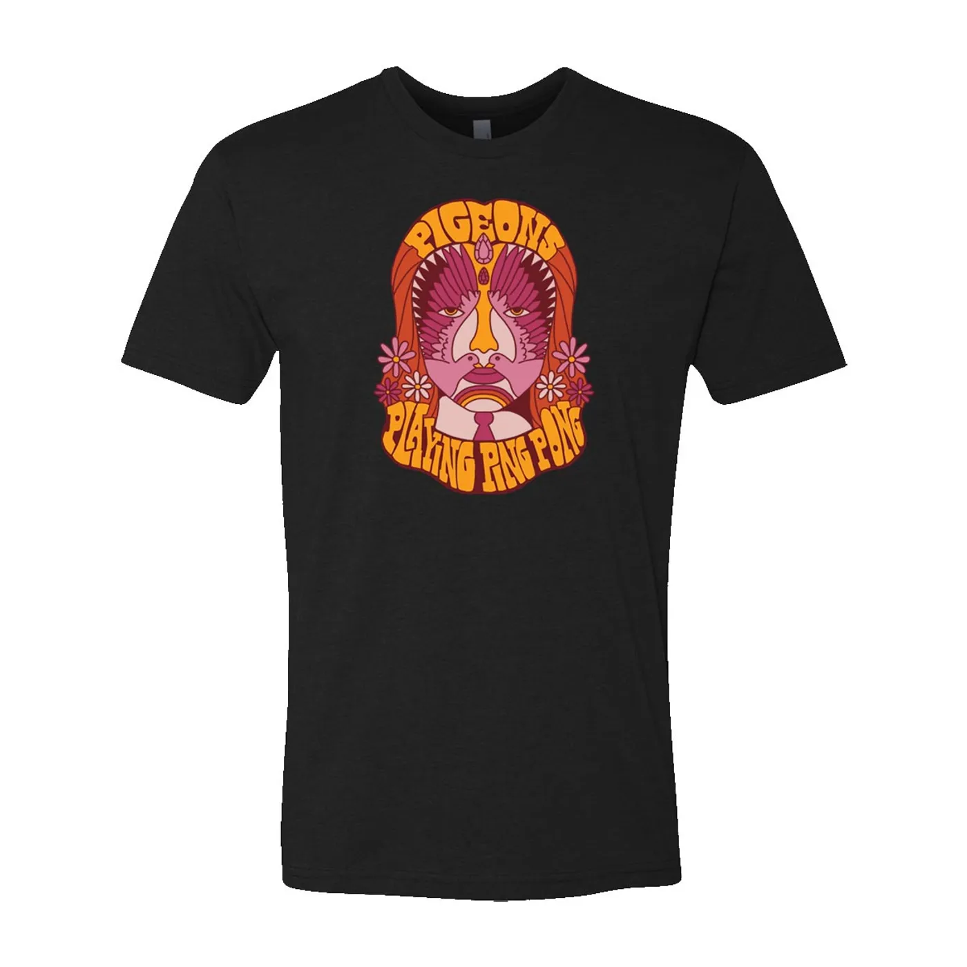 Pigeons Playing Ping Pong Face Tee