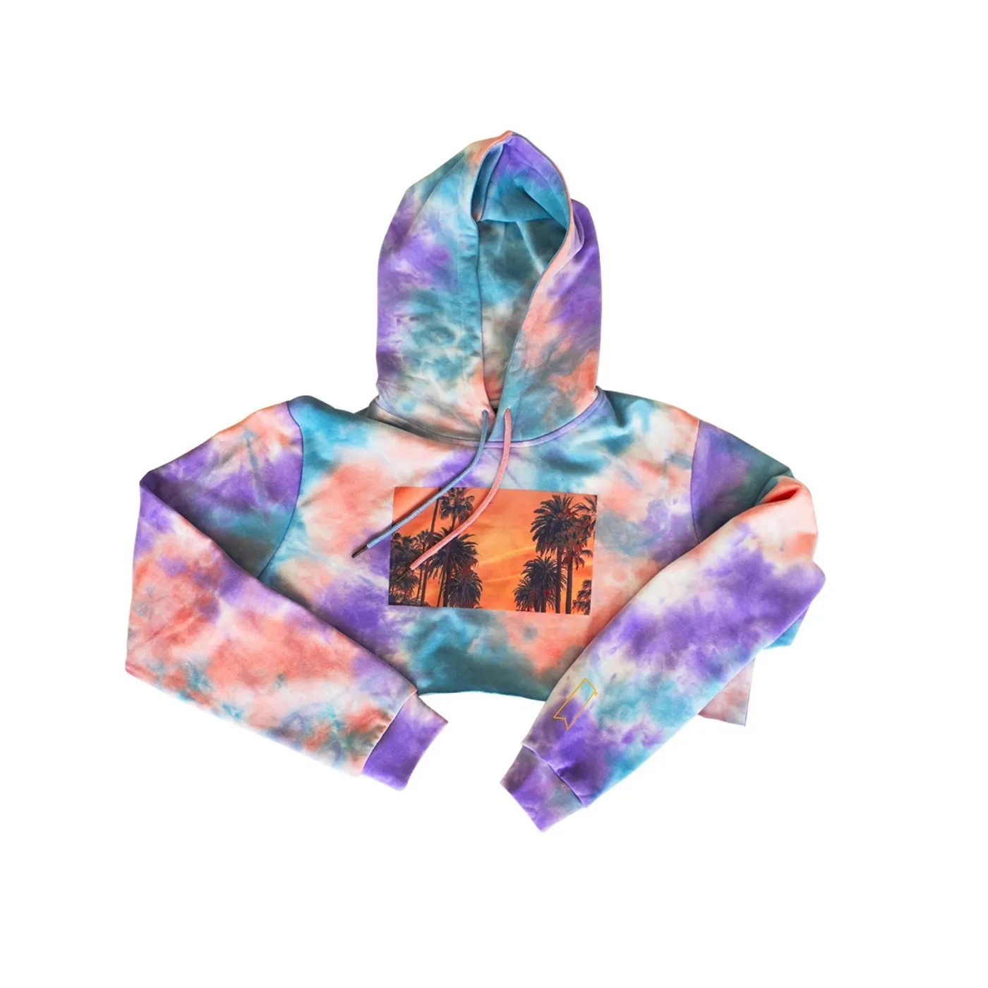 Maluma Dyed Crop Golden Hour Hoodie (Pre-Order)