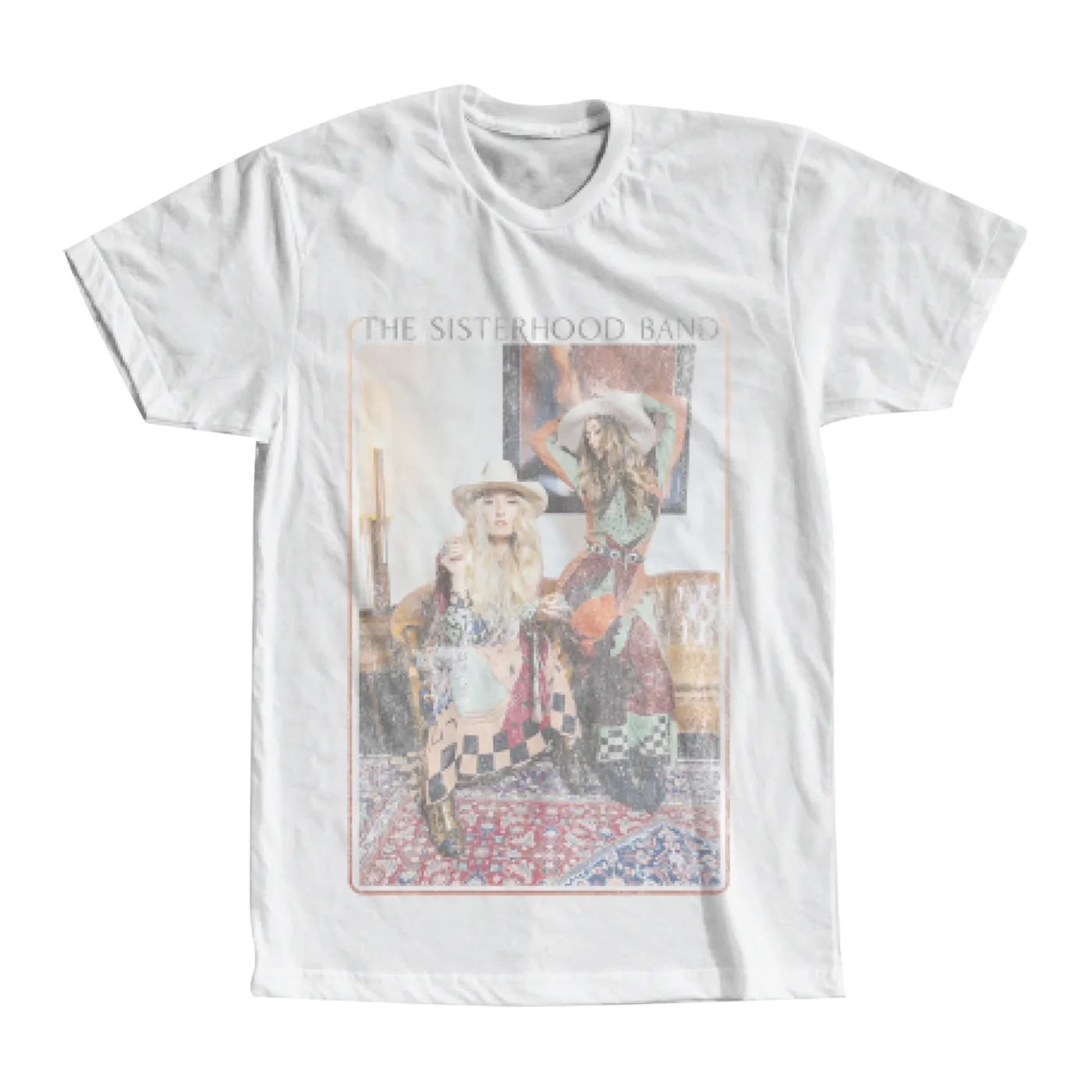 The Sisterhood Band The Sisterhood Distressed White Tour T-shirt