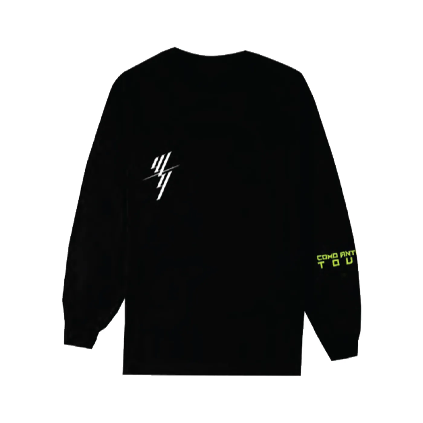 Wisin & Yandel W&Y STACKED BLACK LONG SLEEVE TEE