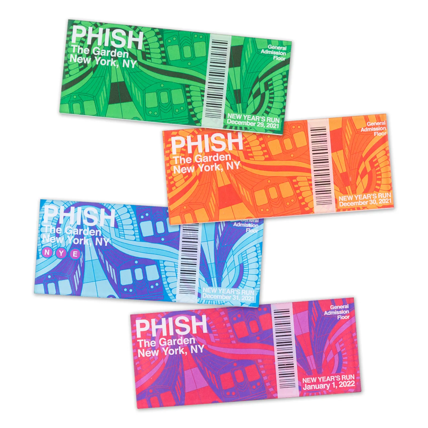 Phish New Year's Run 2022 Ticket Magnets