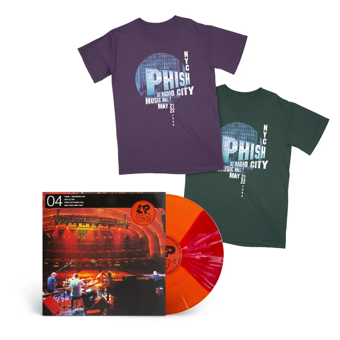 Phish LP on LP 04 + Radio City 2000 Disco Ball Heavyweight Tee
