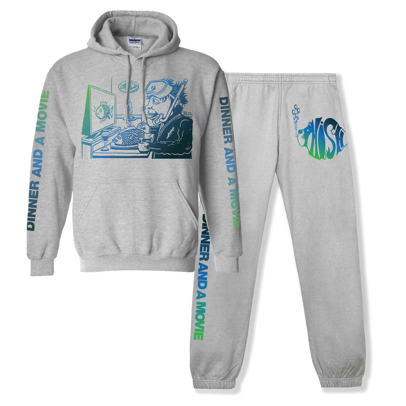 Phish Dinner And A Movie Pollock Sweat Set in Sport Grey