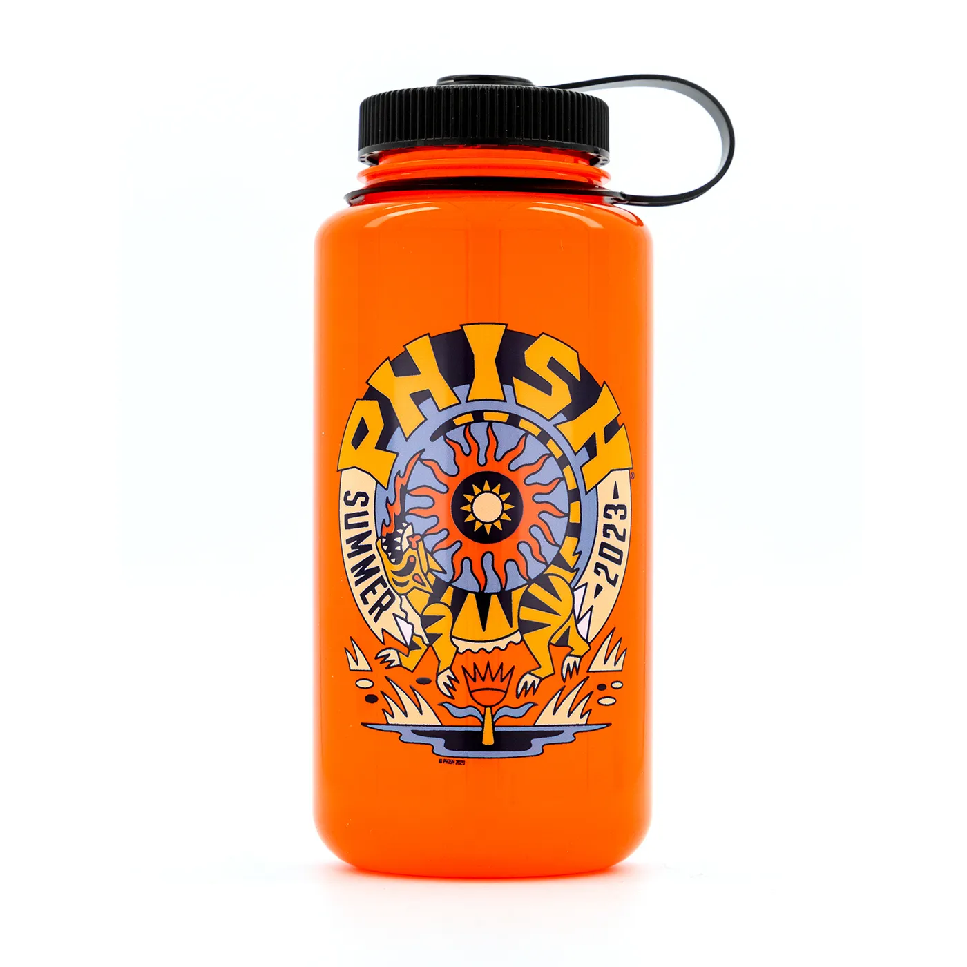 Phish Flaming Tiger Summer 2023 Nalgene on Pomegranate Red
