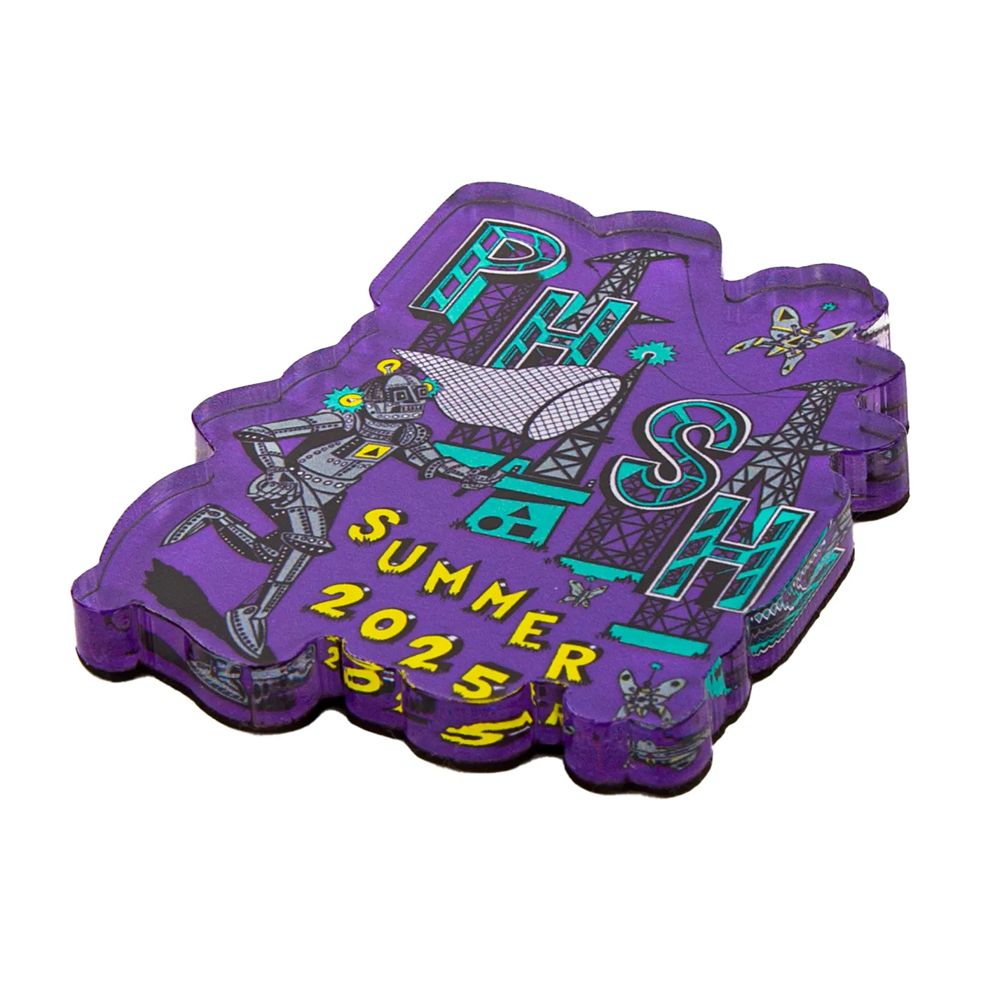 Phish Summer Tour 2025 Pollock Robot Butterfly Magnet