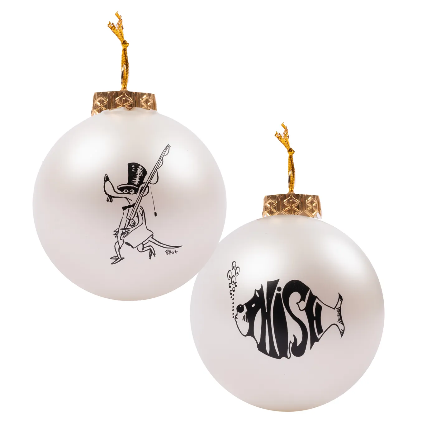 Phish Pollock Junta Weasel Logo Glass Ornament