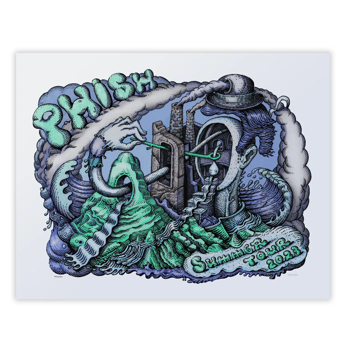 Phish Summer 2023, David Welker "Free Motion" LE Poster