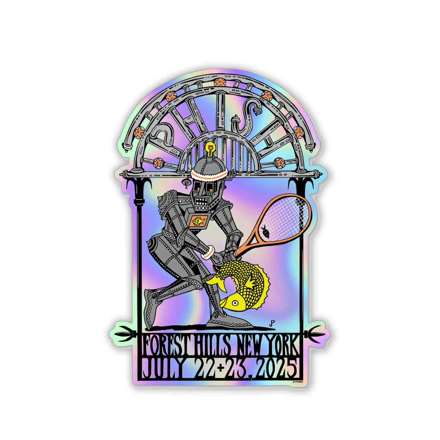 Phish Pollock Tennis Robot Forest Hills Sticker
