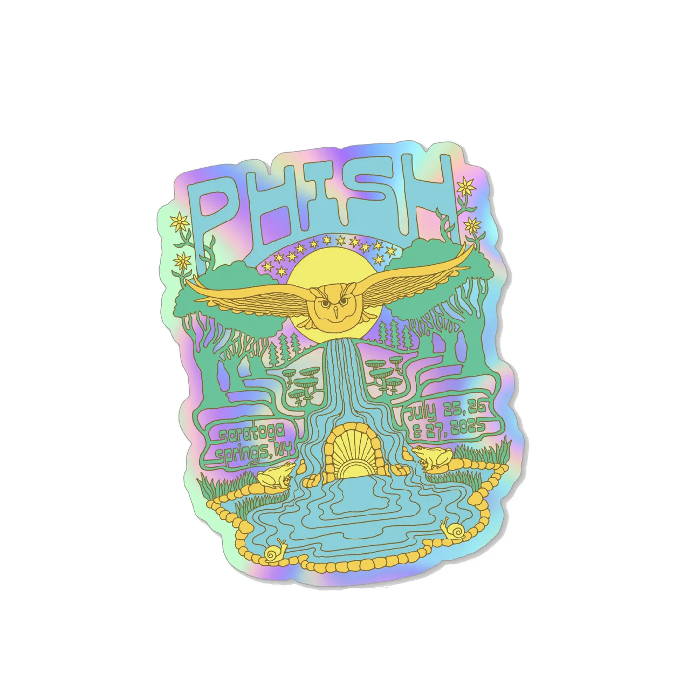 Phish Saratoga Springs Forest Sticker