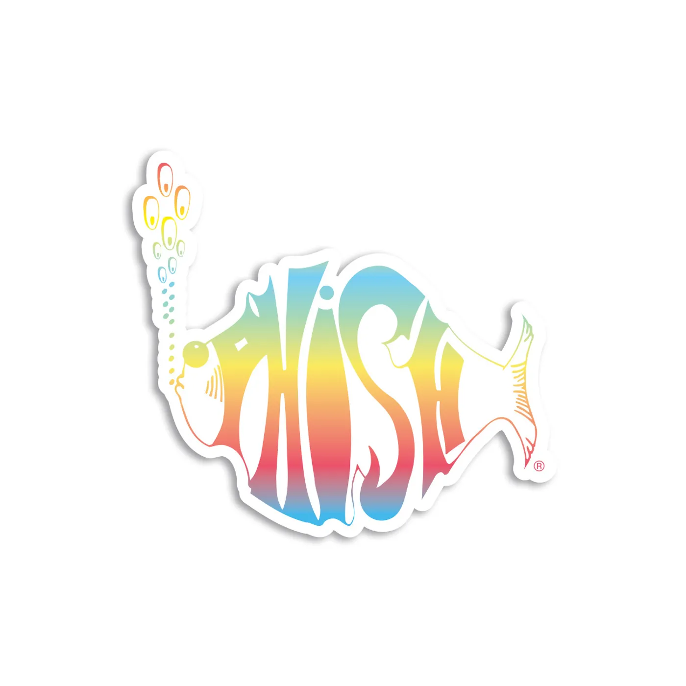 Phish Classic Rainbow Logo Clear Sticker