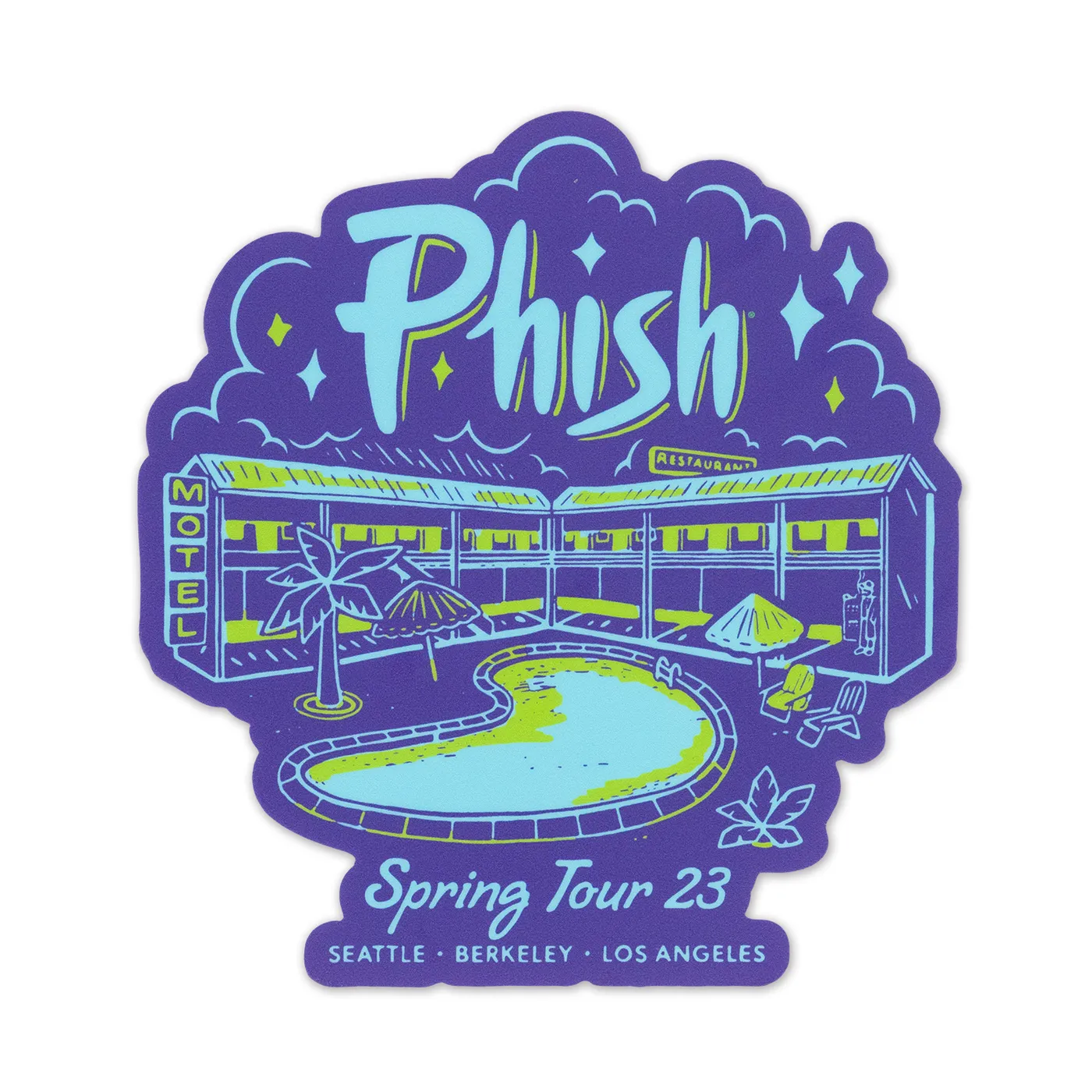 Phish Roadside Motel Spring Tour 2023 Sticker