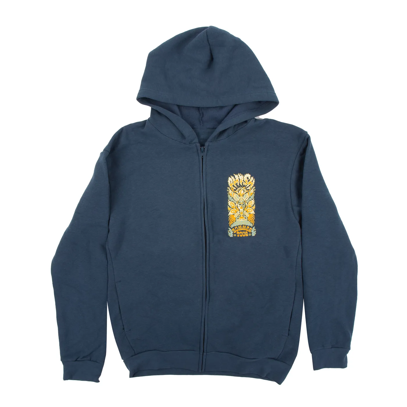 Phish Summer Tour 2025 Flaming Bird Head Zipper Hoodie