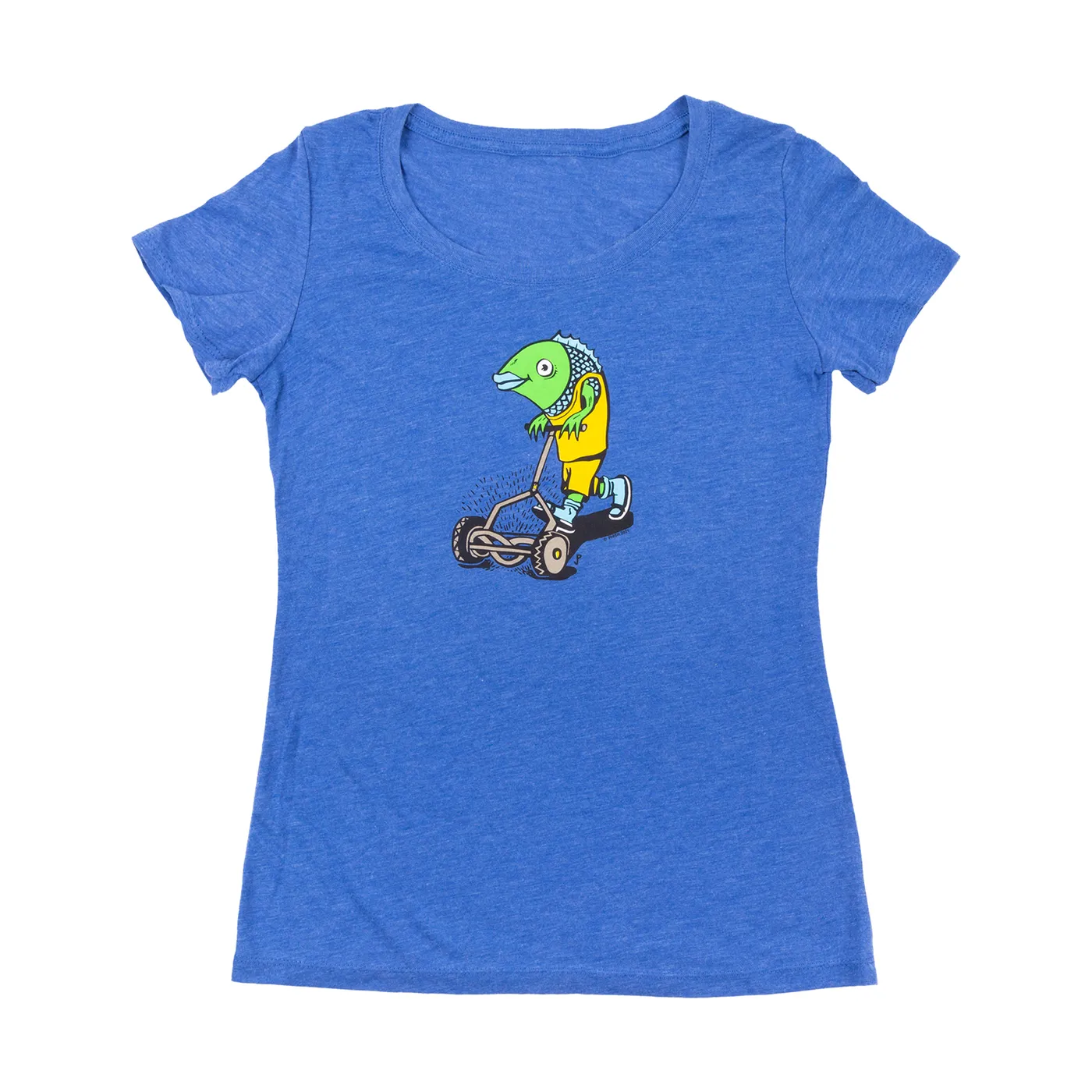 Phish Pollock Lawn Boy Summer 2021 Tour Women's Tee On Royal Blue