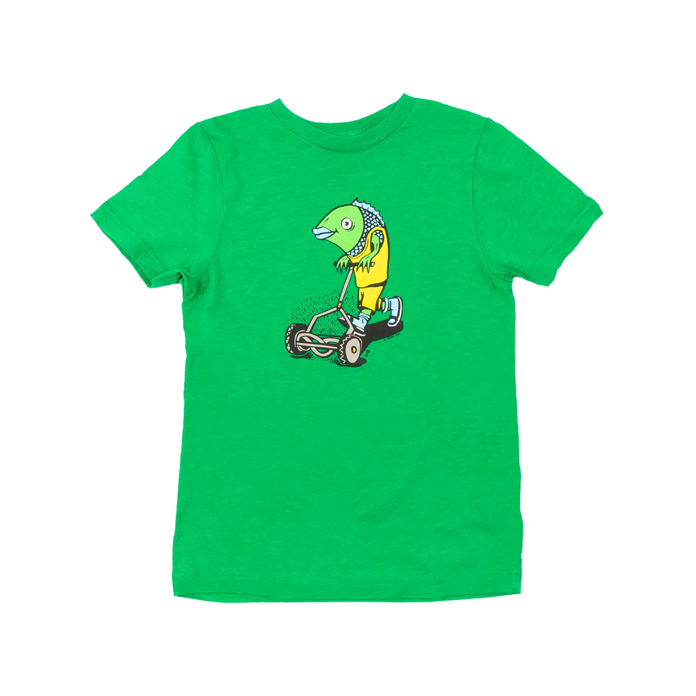 Phish Pollock Lawn Boy Summer 2021 Tour Kid's Tee On Kelly Green